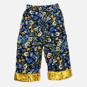 Anthropologie Clara Velvet-Trimmed Pants Size Large
